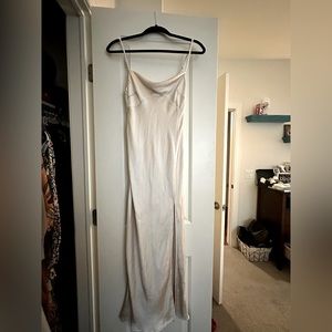 Pearl midi dress with slit